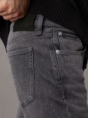 denim grey slim tapered jeans for men calvin klein jeans