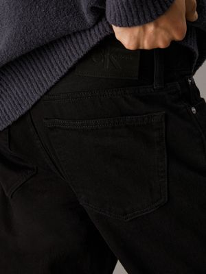 jean slim straight denim black pour hommes calvin klein jeans