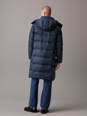 ink hooded down puffer coat for men calvin klein jeans