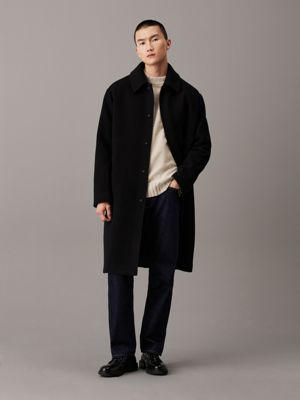 Calvin klein 3 button wool blend coat on sale