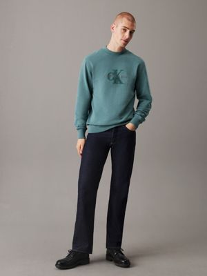 north atlantic chenille monogram sweatshirt for men calvin klein jeans