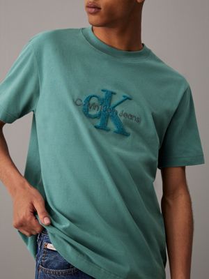 north atlantic chenille monogram t-shirt for men calvin klein jeans