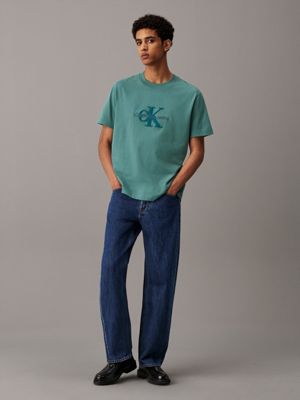 north atlantic chenille monogram t-shirt for men calvin klein jeans