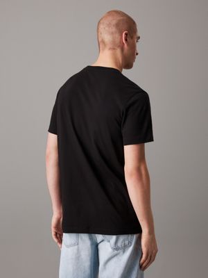 ck black logo tape t-shirt for men calvin klein jeans