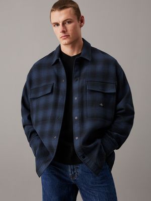 Oversized Checked Shirt Jacket