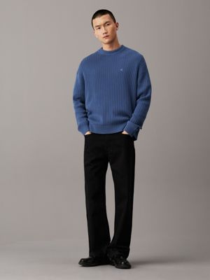 Relaxed Ribbed Cotton Jumper Calvin Klein J30J326193DBX