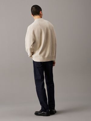 pelican relaxed cotton bouclé jumper for men calvin klein jeans