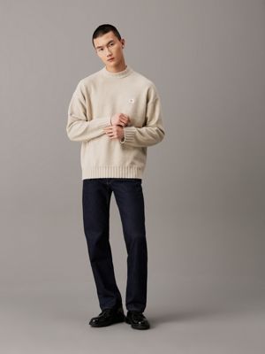 pelican relaxed cotton bouclé jumper for men calvin klein jeans