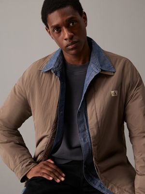 Khaki shirt jacket best sale