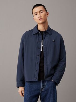 Padded shirt jacket mens on sale