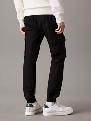 ck black skinny ripstop cargo pants for men calvin klein jeans