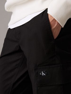 ck black skinny ripstop cargo pants for men calvin klein jeans