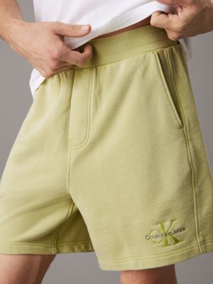 green banana relaxed washed cotton jogger shorts for men calvin klein jeans