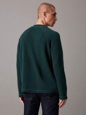 ponderosa pine relaxed long sleeve waffle t-shirt for men calvin klein jeans