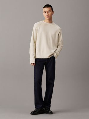 pelican relaxed long sleeve waffle t-shirt for men calvin klein jeans