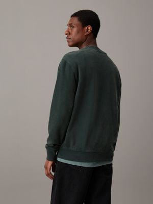 ponderosa pine washed cotton terry sweatshirt for men calvin klein jeans