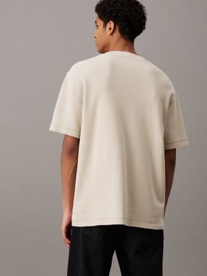 pelican relaxed waffle cotton t-shirt for men calvin klein jeans