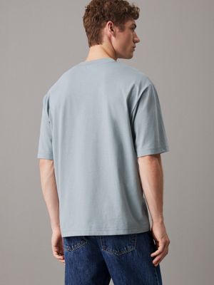t-shirt in jersey pesante taglio relaxed lead da uomini calvin klein jeans