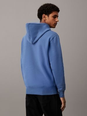 blue coast heavy cotton fleece hoodie for men calvin klein jeans