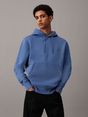 Blue fleece hoodie sale