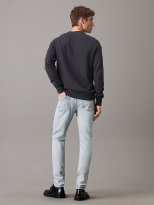 jean slim tapered denim light pour hommes calvin klein jeans