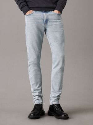 denim slim tapered jeans for men calvin klein jeans