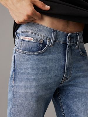 denim light slim tapered jeans for men calvin klein jeans