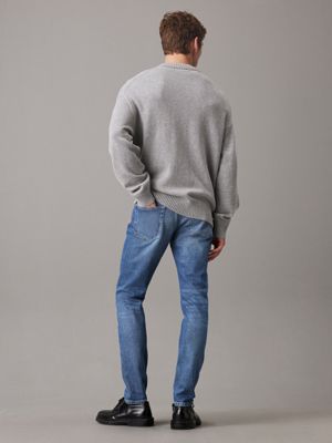 denim medium jeansy slim tapered dla mężczyźni - calvin klein jeans