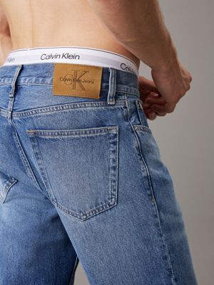 denim medium slim straight jeans for men calvin klein jeans