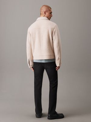 jean straight standard denim black pour hommes calvin klein jeans