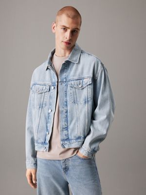 denim relaxed denim jacket for men calvin klein jeans