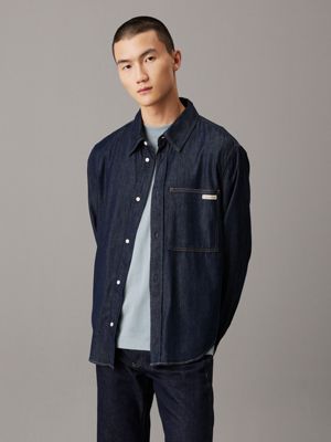 denim denim shirt for men calvin klein jeans