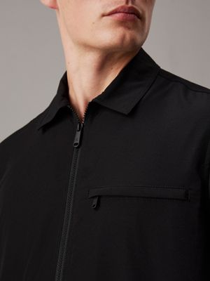 ck black zip up shirt jacket for men calvin klein jeans