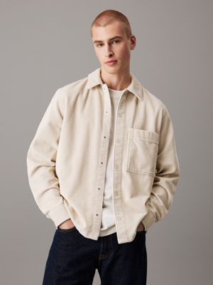 pelican relaxed corduroy shirt jacket for men calvin klein jeans