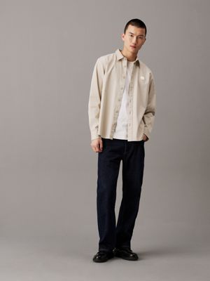 pelican relaxed cotton twill shirt for men calvin klein jeans