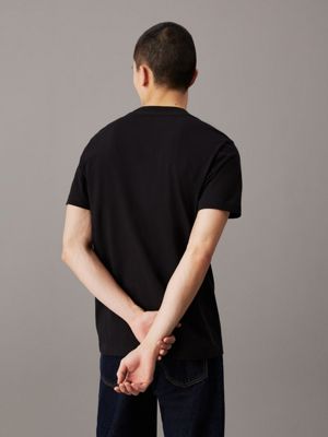 ck black heavy jersey t-shirt for men calvin klein jeans