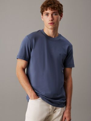 grey heavy jersey monogram t-shirt for men calvin klein jeans