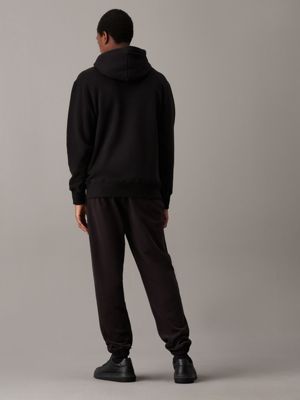 black chenille monogram joggers for men calvin klein jeans