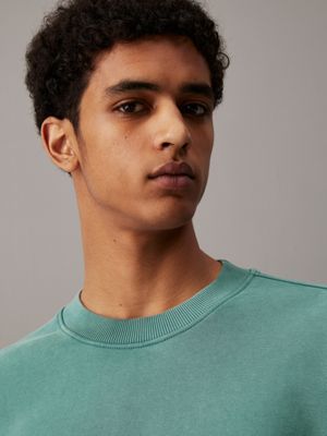 felpa in cotone lavato taglio relaxed north atlantic da uomini calvin klein jeans
