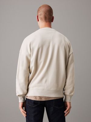 pelican relaxed washed cotton sweatshirt for men calvin klein jeans