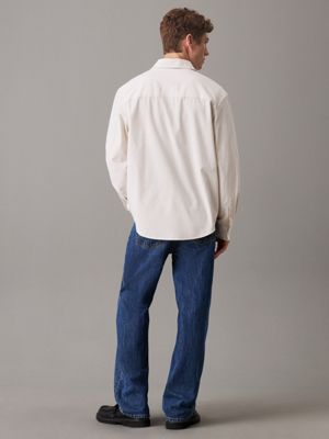 moonbeam relaxed cotton chambray shirt for men calvin klein jeans