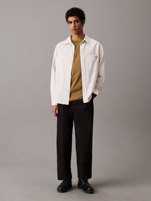 ck black relaxte cropped broek van katoen voor heren - calvin klein jeans