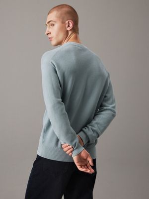 lead textured cotton jumper for men calvin klein jeans