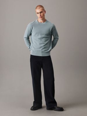 lead textured cotton jumper for men calvin klein jeans