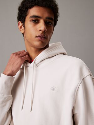 moonbeam cotton terry hoodie for men calvin klein jeans