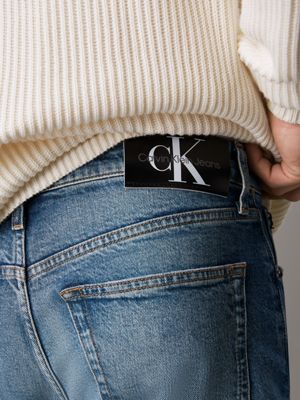 denim dark slim tapered jeans for men calvin klein jeans