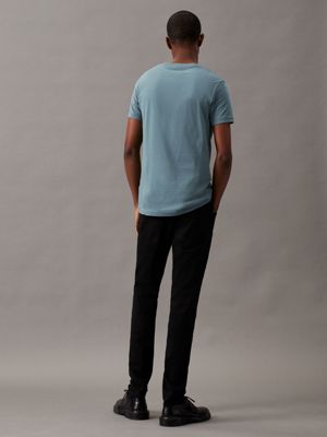 goblin blue slim monogram t-shirt for men calvin klein jeans