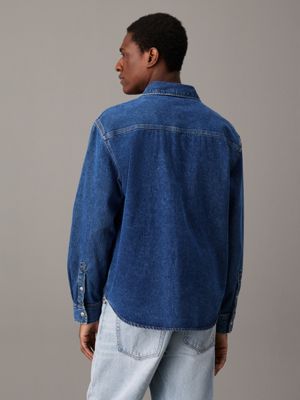 denim medium denim shirt for men calvin klein jeans