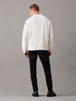 denim black jeansy tapered slim dla mężczyźni - calvin klein jeans