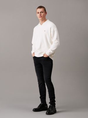 denim black jeansy tapered slim dla mężczyźni - calvin klein jeans